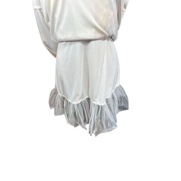 Vintage Inspired Yellow Floral Sundress Size 13 Tulle V-Neck Green Waistband - Picture 12 of 13